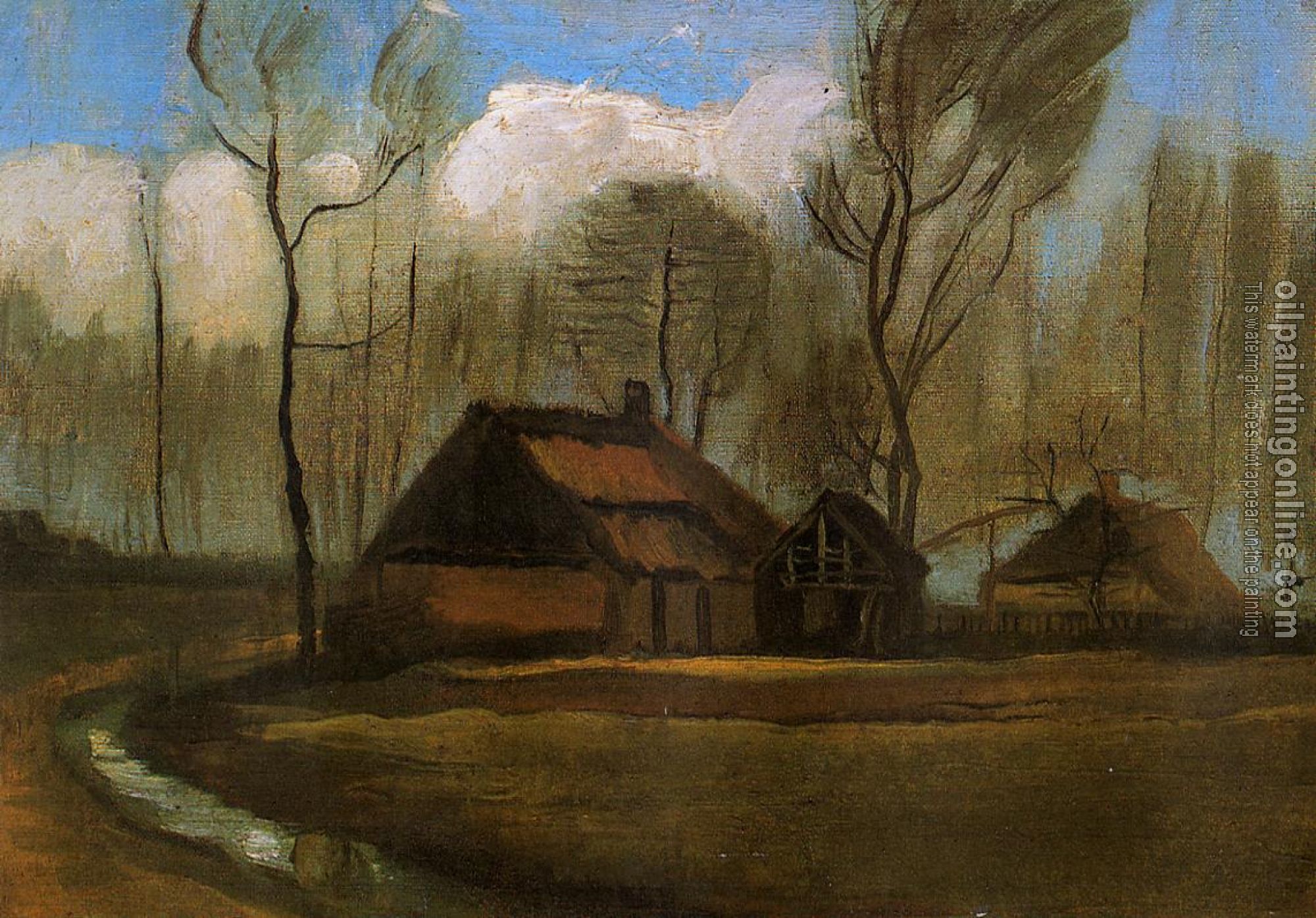 Gogh, Vincent van - Farmhouses among Trees